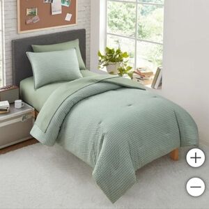 Daniela 5-piece Twin XL Microfiber Textured Comforter & Sheet Set new